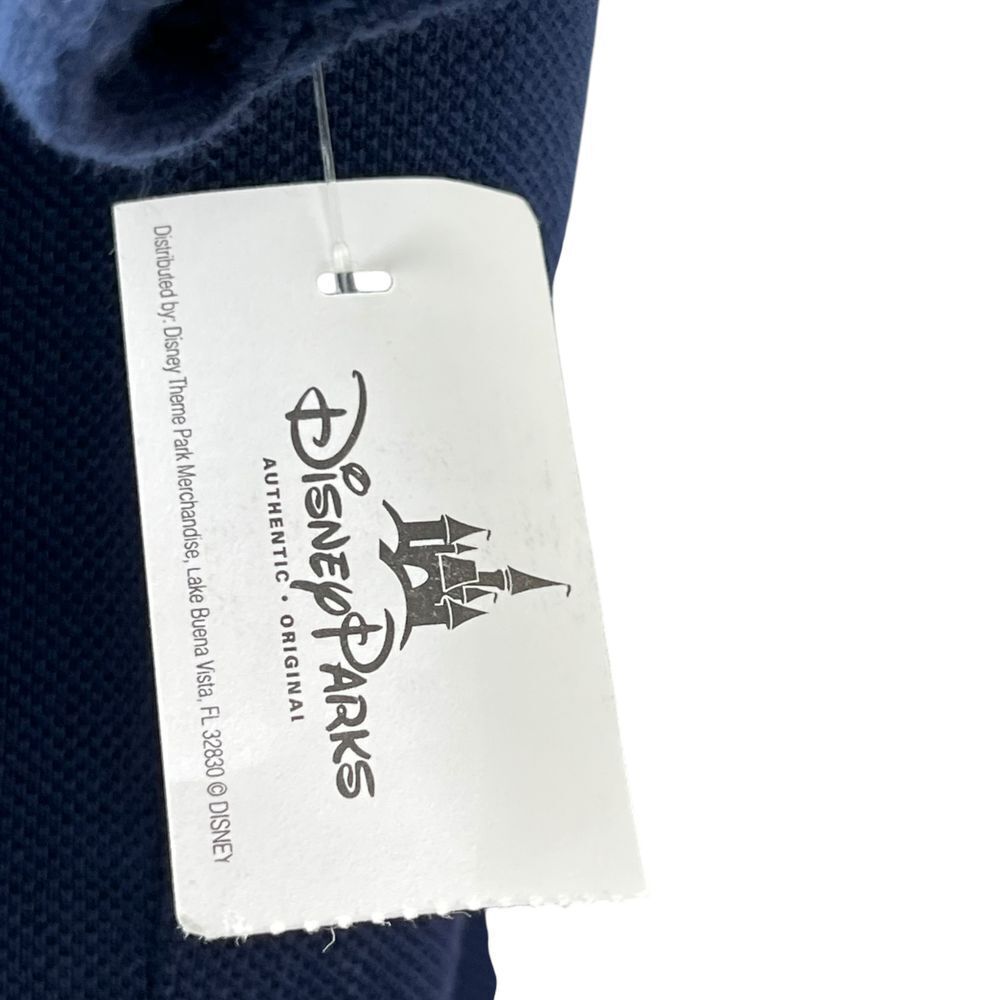 Disney Park Eddie Bauer Men's Medium Blue 100% Cotton Pique Polo Shirt WDI Patch - Picture 7 of 11